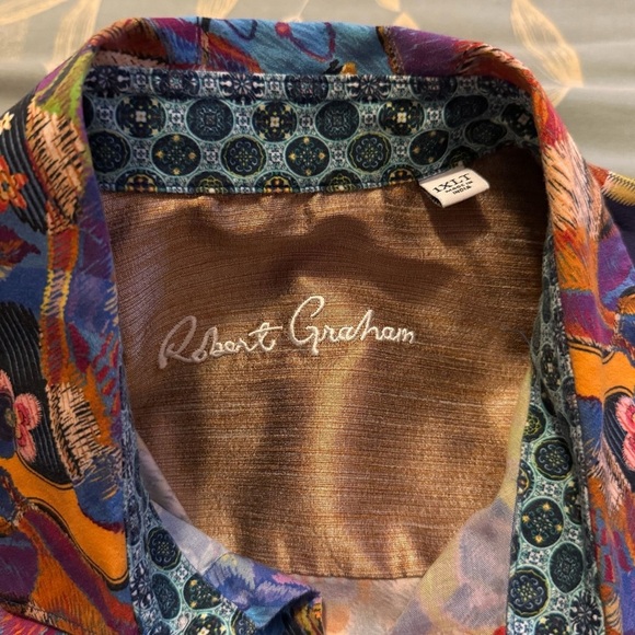 Robert Graham Cantle Skull Short Sleeve Sport Shirt Size 1XLT - Picture 5 of 8